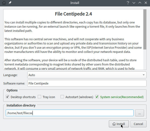 Как установить File Centipede