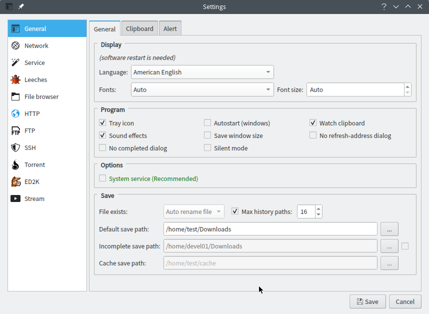 File Centipede Settings